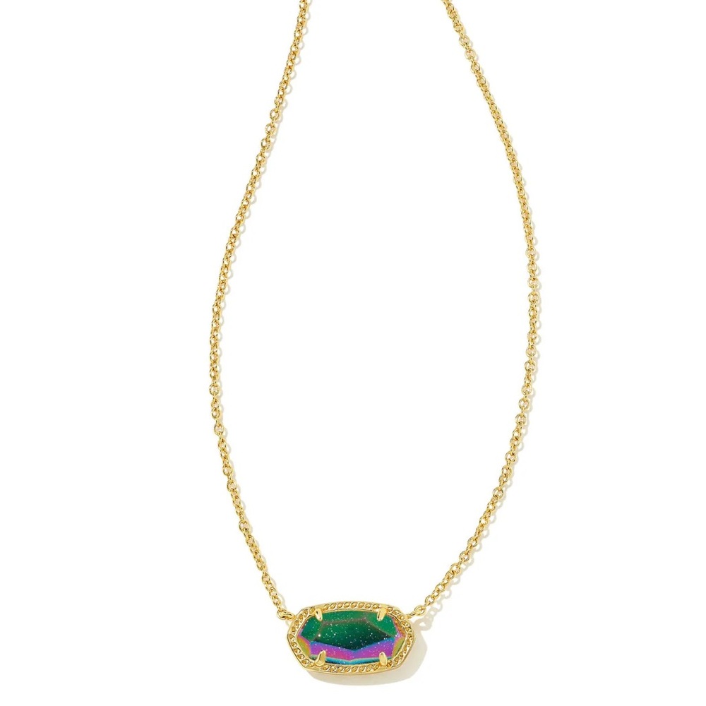 IRIDESCENT BLUE GOLDSTONE ✨ Kendra Scott Elisa Pendant Necklace — NEW W TAG